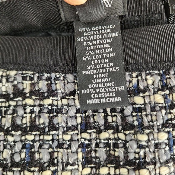 J. Crew No.2 Wool Blend Tweed Midnight Pencil Skirt Size 2 - Picture 13 of 13